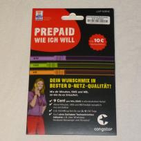 CONGSTAR Prepaid Wunsch Mix Card 10 € Startguth.