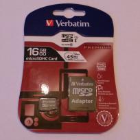 VERBATIM microSDHC Card 16GB Class 10
