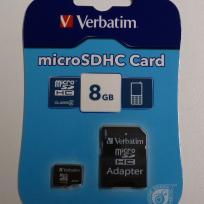 VERBATIM microSDHC Card 8GB Class 4, inkl. SD-Card